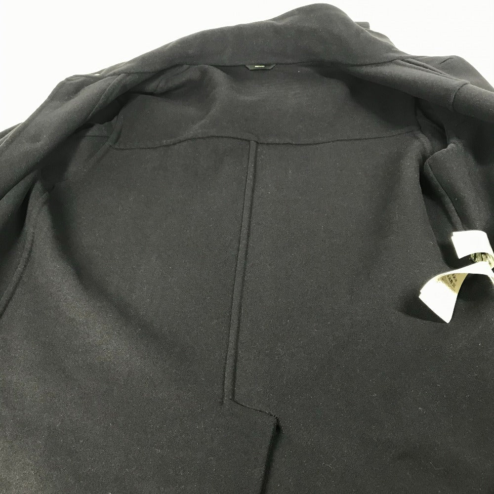 FENDI FF0209 フード付き フーディー ムートン ファー付き ポケット コート アパレル アウター 長袖 ロングコート ウール メンズ ネイビー