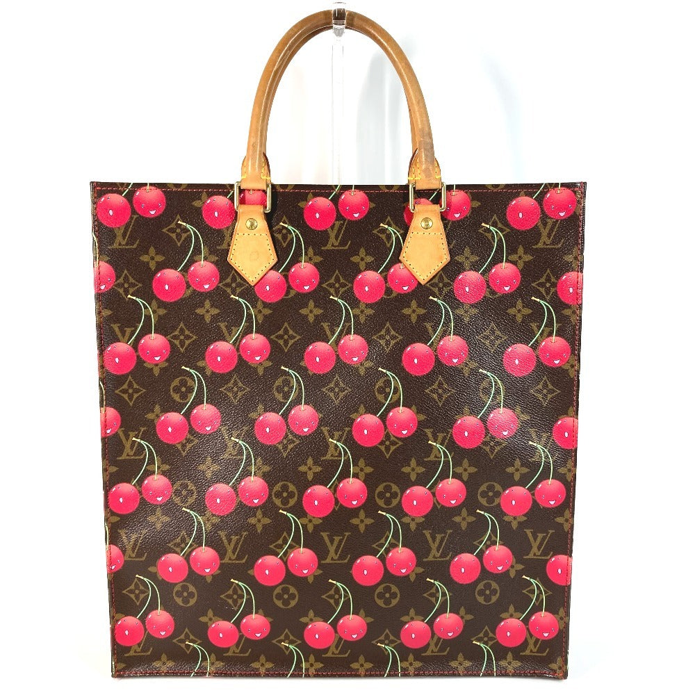 LOUIS VUITTON M95010 Monogram Cherry by Takashi Murakami, Sac Pla Sac Pla Tote Bag, Vertical Tote/Shoulder Bag, Monogram Canvas, Unisex, Brown