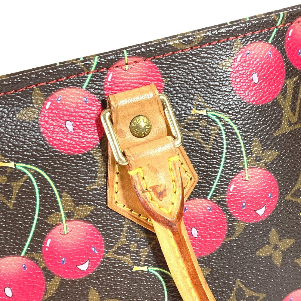 LOUIS VUITTON M95010 Monogram Cherry by Takashi Murakami, Sac Pla Sac Pla Tote Bag, Vertical Tote/Shoulder Bag, Monogram Canvas, Unisex, Brown