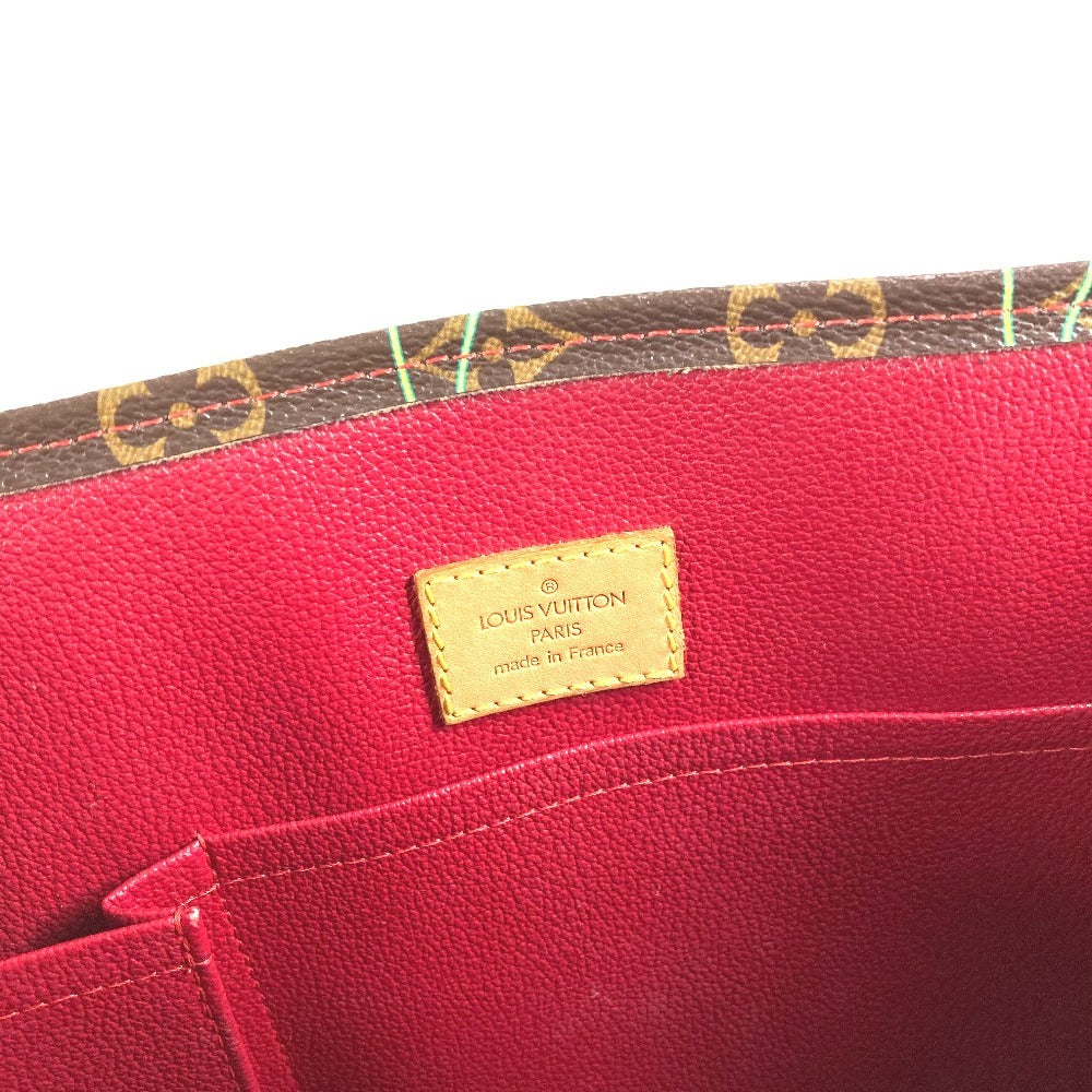 LOUIS VUITTON M95010 Monogram Cherry by Takashi Murakami, Sac Pla Sac Pla Tote Bag, Vertical Tote/Shoulder Bag, Monogram Canvas, Unisex, Brown