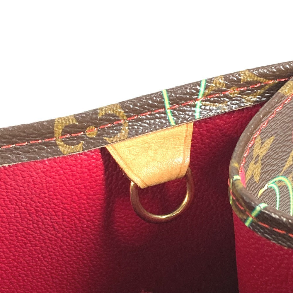 LOUIS VUITTON M95010 Monogram Cherry by Takashi Murakami, Sac Pla Sac Pla Tote Bag, Vertical Tote/Shoulder Bag, Monogram Canvas, Unisex, Brown