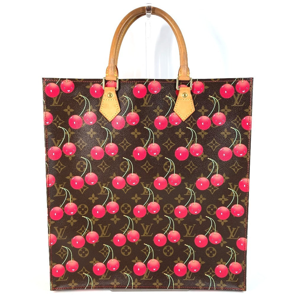 LOUIS VUITTON M95010 Monogram Cherry by Takashi Murakami, Sac Pla Sac Pla Tote Bag, Vertical Tote/Shoulder Bag, Monogram Canvas, Unisex, Brown