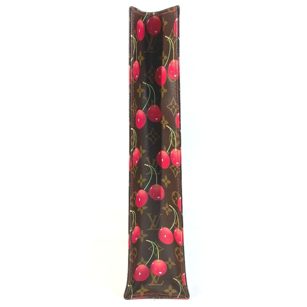 LOUIS VUITTON M95010 Monogram Cherry by Takashi Murakami, Sac Pla Sac Pla Tote Bag, Vertical Tote/Shoulder Bag, Monogram Canvas, Unisex, Brown