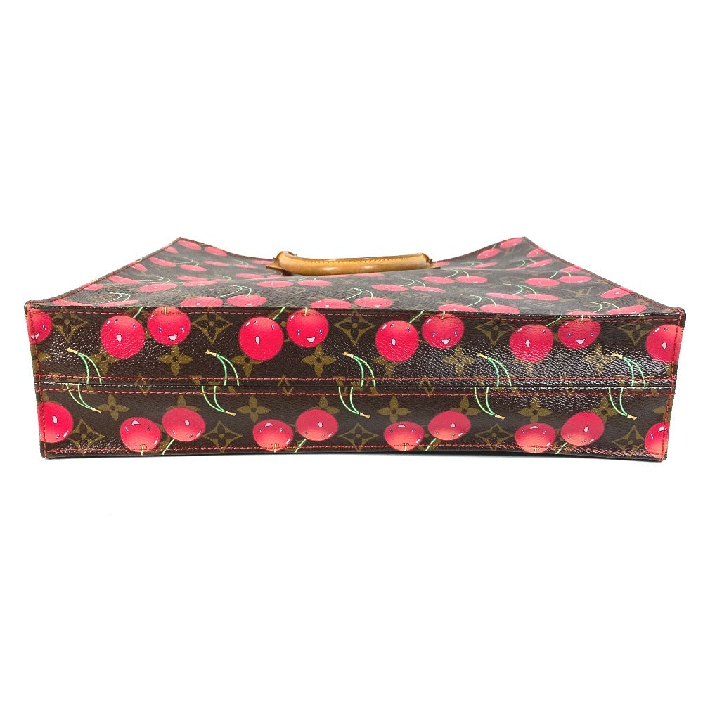 LOUIS VUITTON M95010 Monogram Cherry by Takashi Murakami, Sac Pla Sac Pla Tote Bag, Vertical Tote/Shoulder Bag, Monogram Canvas, Unisex, Brown
