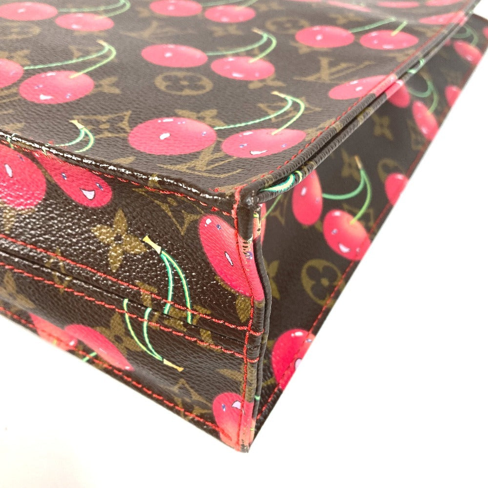 LOUIS VUITTON M95010 Monogram Cherry by Takashi Murakami, Sac Pla Sac Pla Tote Bag, Vertical Tote/Shoulder Bag, Monogram Canvas, Unisex, Brown
