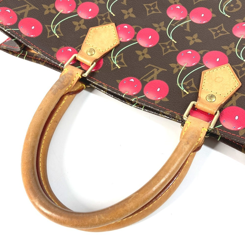LOUIS VUITTON M95010 Monogram Cherry by Takashi Murakami, Sac Pla Sac Pla Tote Bag, Vertical Tote/Shoulder Bag, Monogram Canvas, Unisex, Brown