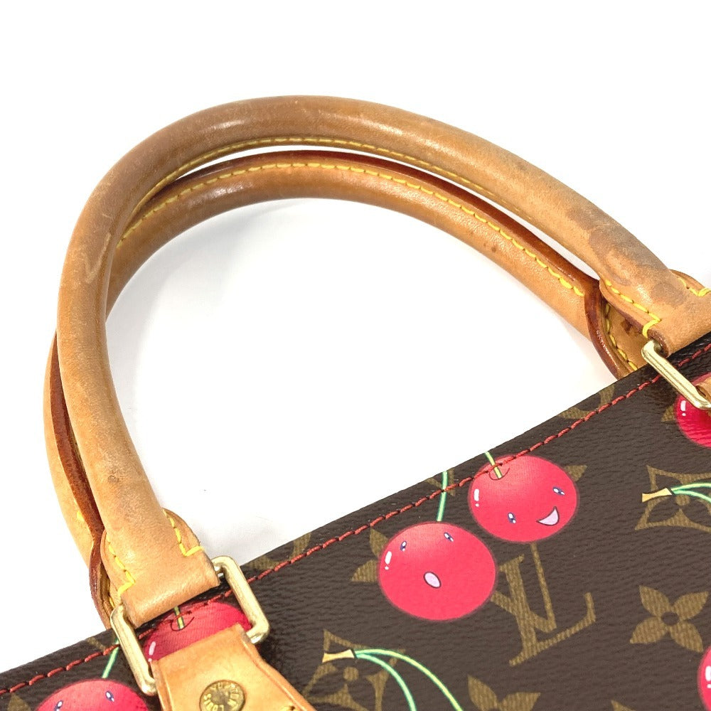 LOUIS VUITTON M95010 Monogram Cherry by Takashi Murakami, Sac Pla Sac Pla Tote Bag, Vertical Tote/Shoulder Bag, Monogram Canvas, Unisex, Brown