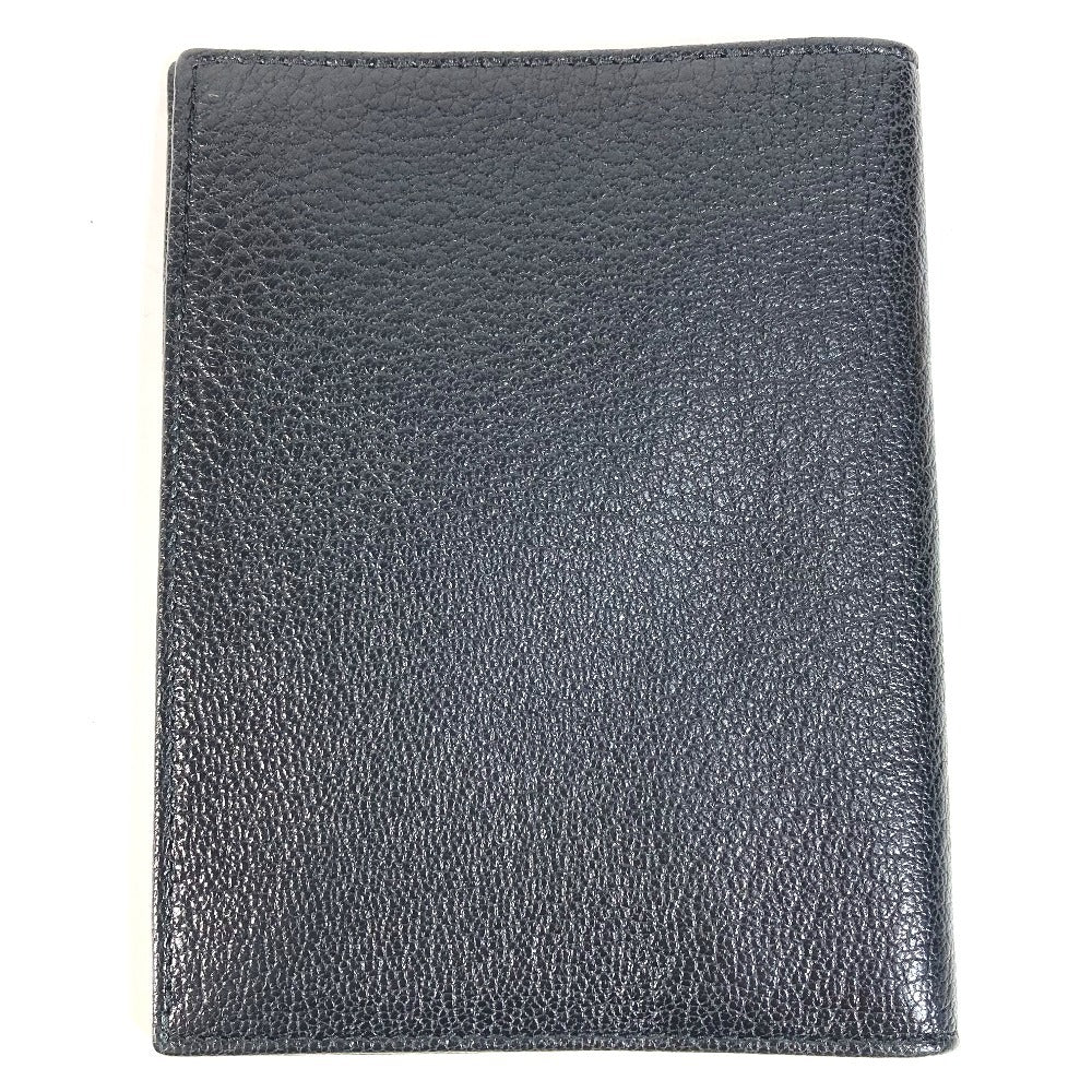 MIUMIU 5MD001 Business Card Holder, Pass Case, Logo, Bifold, Stationery, Card Case, Leather, Women's, Black