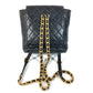 CHANEL CC Coco Mark Logo Vintage Matelasse Quilted Chain Backpack Leather Rucksack Women's Black