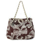 CHANEL Vintage CC Coco Mark Logo Quilted Tote Bag with Double Chain Shoulder Bag, Canvas, Women's, Brown
