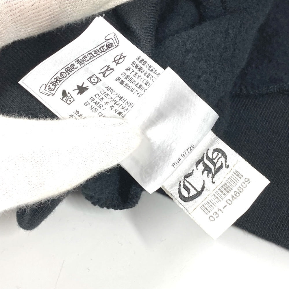 CHROME HEARTS トレーナー スウェット 長袖 SWTSHRT HD PLVR フレア ロゴ ホースシュー アパレル フーディー フード パーカー コットン メンズ ブラック