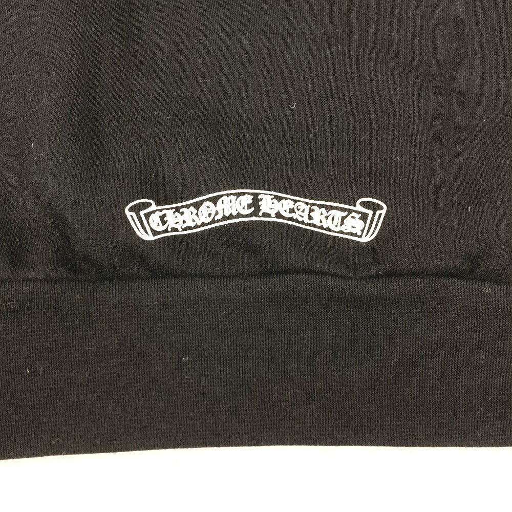 CHROME HEARTS トレーナー スウェット 長袖 SWTSHRT HD PLVR フレア ロゴ ホースシュー アパレル フーディー フード パーカー コットン メンズ ブラック