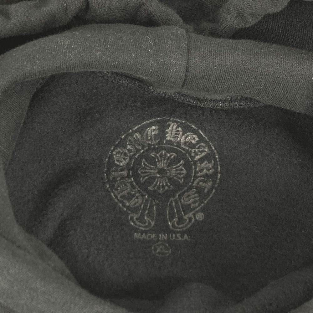CHROME HEARTS トレーナー スウェット 長袖 SWTSHRT HD PLVR フレア ロゴ ホースシュー アパレル フーディー フード パーカー コットン メンズ ブラック