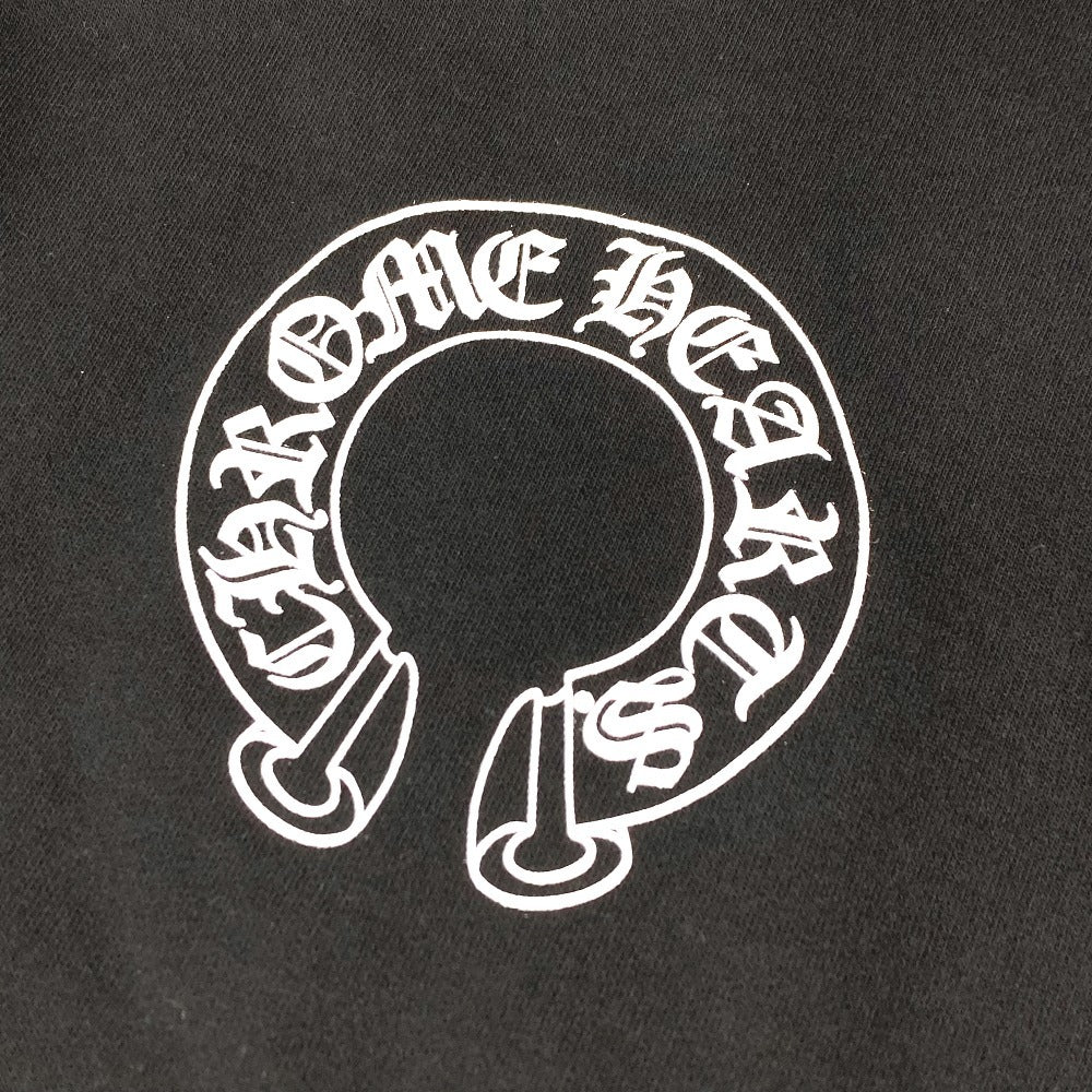 CHROME HEARTS トレーナー スウェット 長袖 SWTSHRT HD PLVR フレア ロゴ ホースシュー アパレル フーディー フード パーカー コットン メンズ ブラック