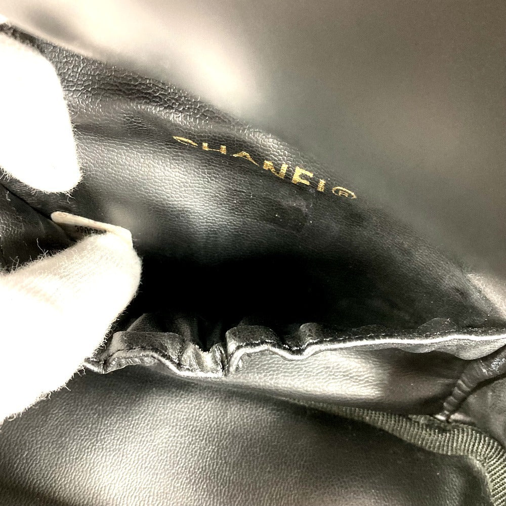 CHANEL モノグラム バニティバッグ CC ココマーク ロゴ カバン ハンドバッグ ハンドバッグ エナメル レディース ブラック