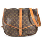 LOUIS VUITTON M42254 Monogram Saumur 35 Crossbody Flap Shoulder Bag in Monogram Canvas, Unisex, Brown