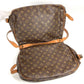 LOUIS VUITTON M42254 Monogram Saumur 35 Crossbody Flap Shoulder Bag in Monogram Canvas, Unisex, Brown