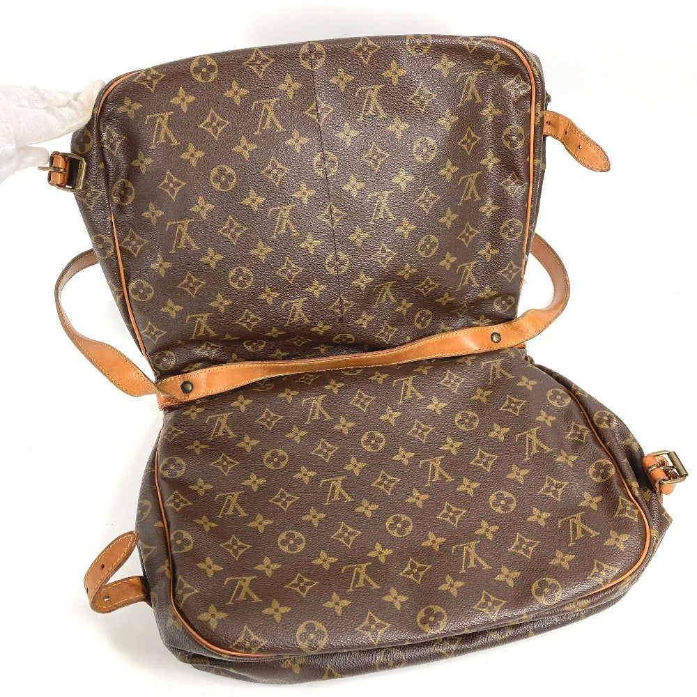 LOUIS VUITTON M42254 Monogram Saumur 35 Crossbody Flap Shoulder Bag in Monogram Canvas, Unisex, Brown