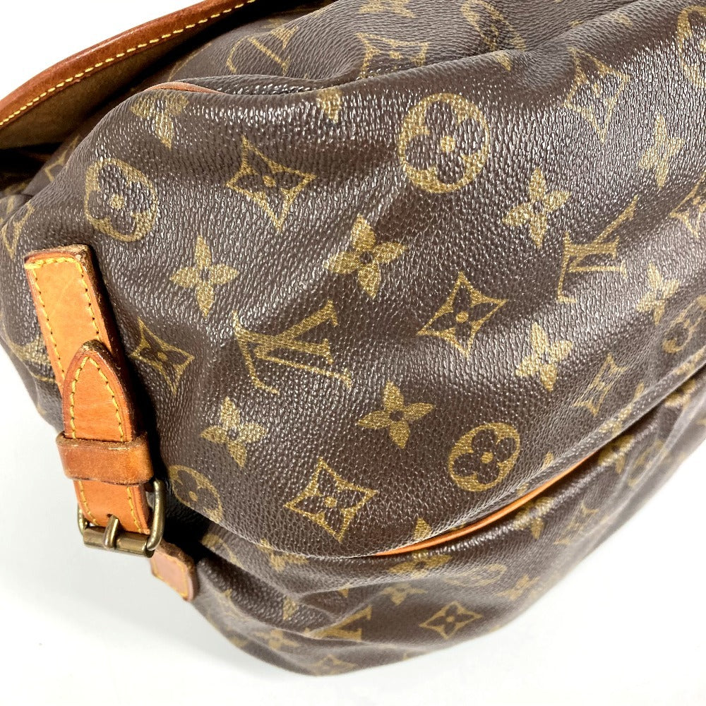 LOUIS VUITTON M42254 Monogram Saumur 35 Crossbody Flap Shoulder Bag in Monogram Canvas, Unisex, Brown