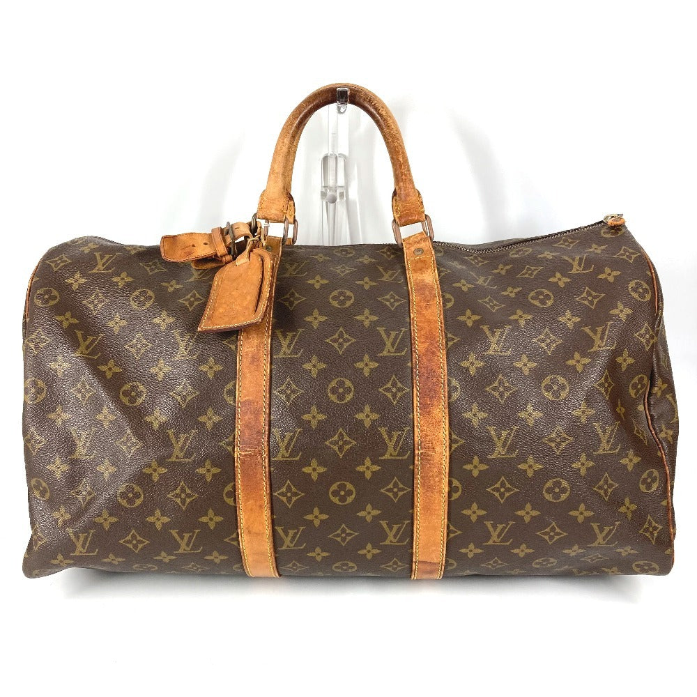 LOUIS VUITTON M41426 Monogram Keepall 50, Old Model, Debossed, Handbag, Travel Bag, Boston Bag, Monogram Canvas, Unisex, Brown