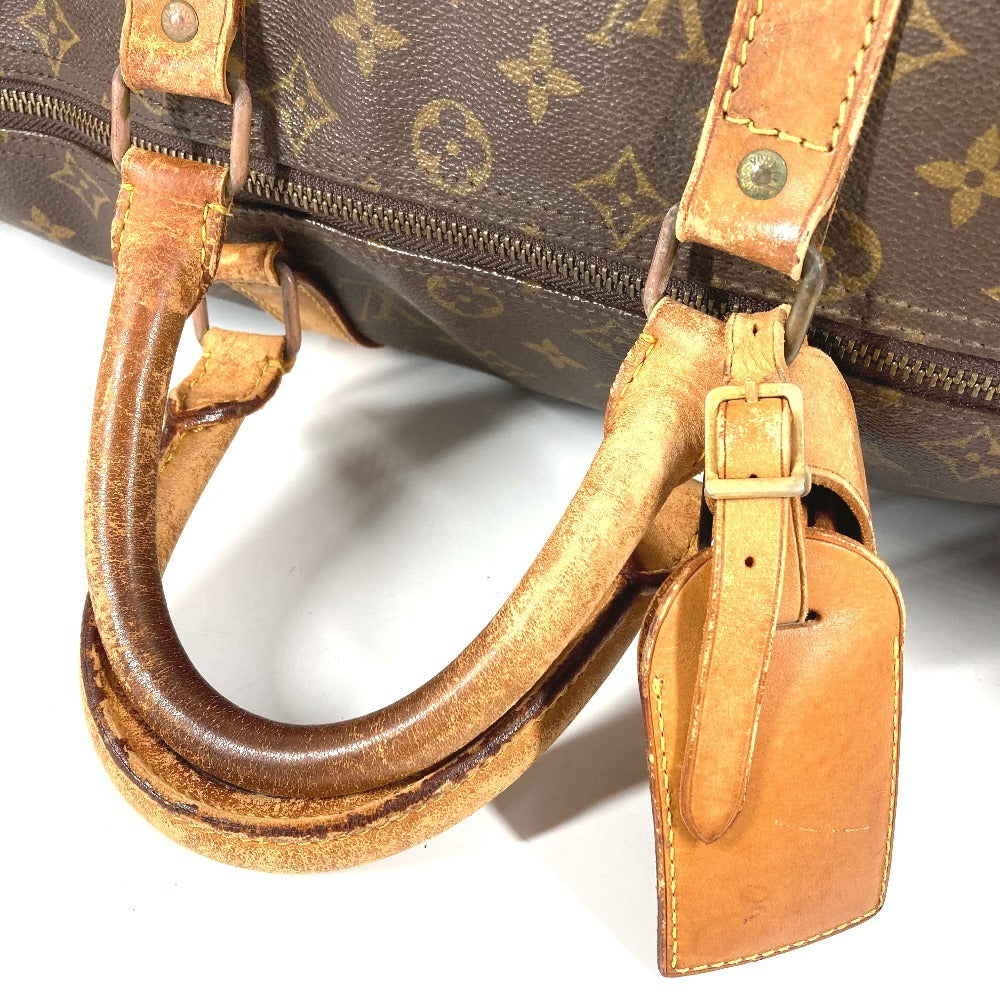 LOUIS VUITTON M41426 Monogram Keepall 50, Old Model, Debossed, Handbag, Travel Bag, Boston Bag, Monogram Canvas, Unisex, Brown