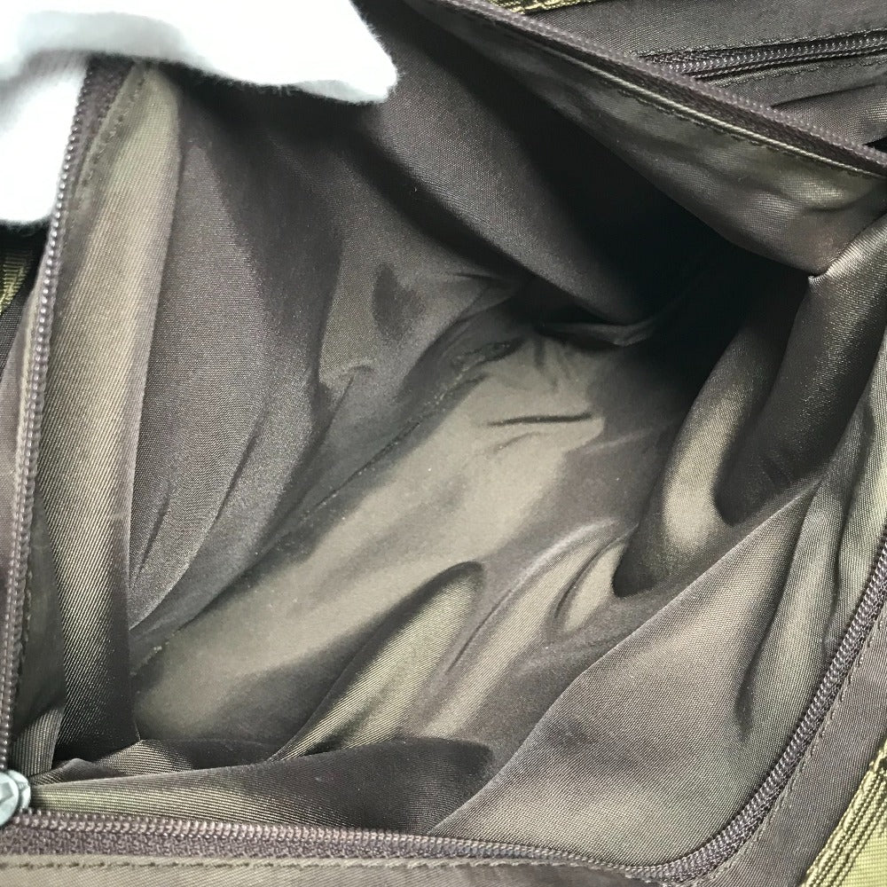 CHANEL ニュートラベルライン フラット トートバッグ フラットショッパー カバン 縦型トート ハンドバッグ ナイロン/レザー ユニセックス カーキ