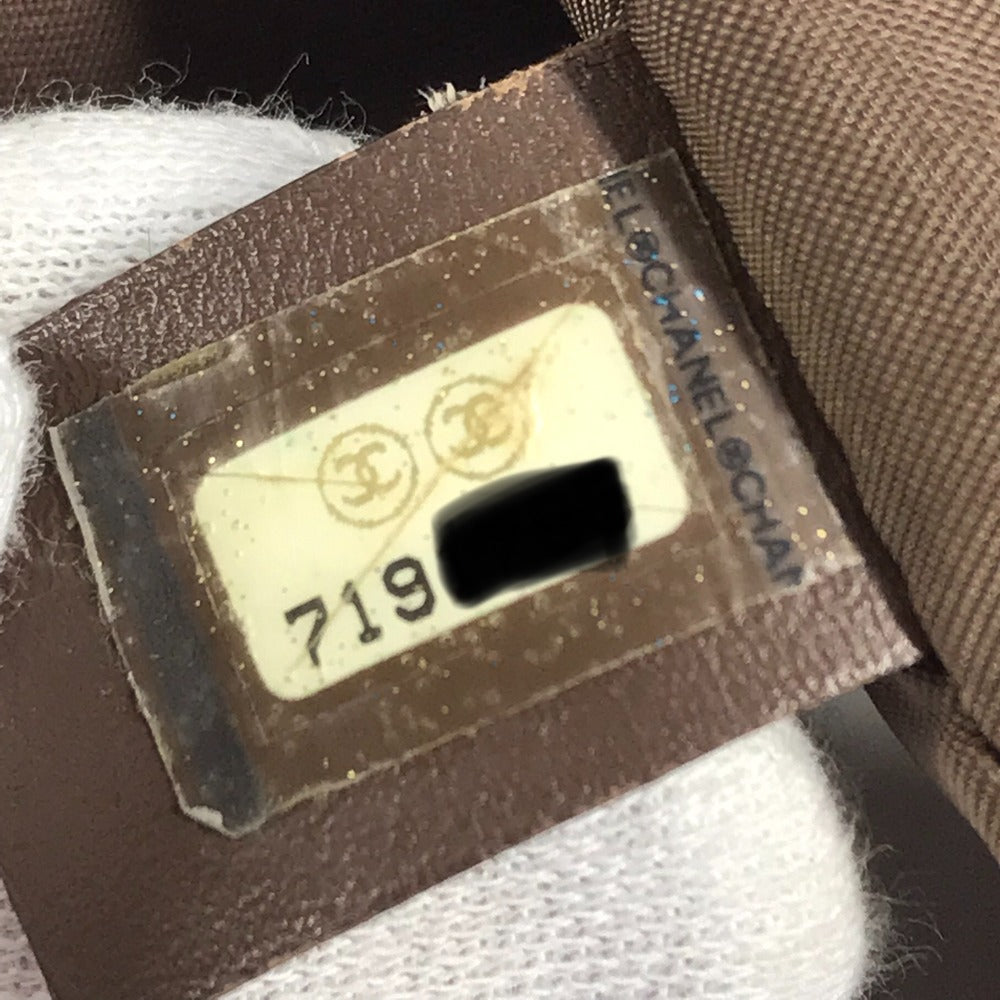 CHANEL ニュートラベルライン フラット トートバッグ フラットショッパー カバン 縦型トート ハンドバッグ ナイロン/レザー ユニセックス カーキ