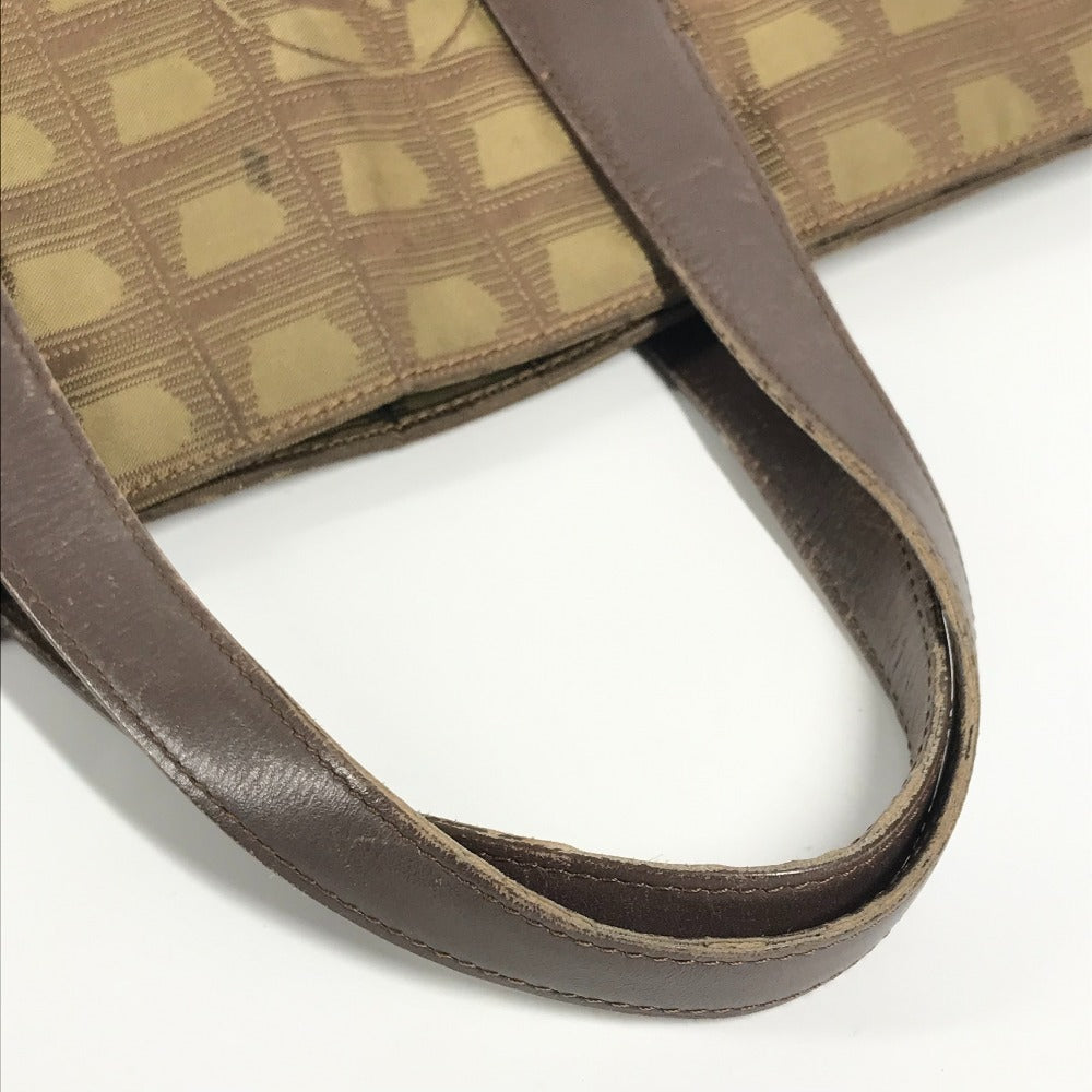 CHANEL ニュートラベルライン フラット トートバッグ フラットショッパー カバン 縦型トート ハンドバッグ ナイロン/レザー ユニセックス カーキ