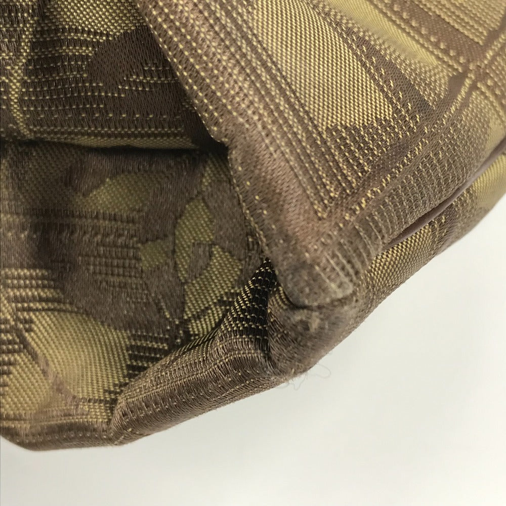 CHANEL ニュートラベルライン フラット トートバッグ フラットショッパー カバン 縦型トート ハンドバッグ ナイロン/レザー ユニセックス カーキ