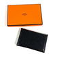 HERMES パスケース 小銭入れ 財布 カルヴィ シルバー金具 小物 二つ折り カードケース 名刺入れ コインケース シェーブル ユニセックス ブラック