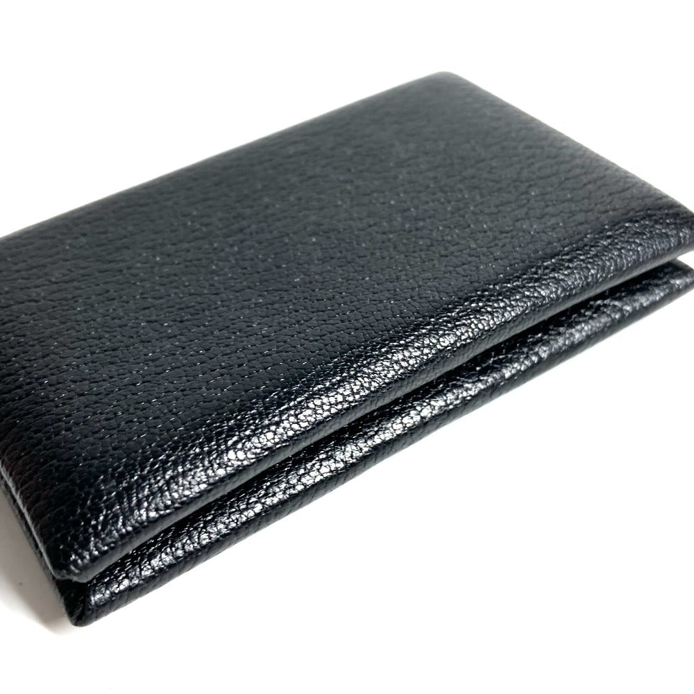 HERMES パスケース 小銭入れ 財布 カルヴィ シルバー金具 小物 二つ折り カードケース 名刺入れ コインケース シェーブル ユニセックス ブラック