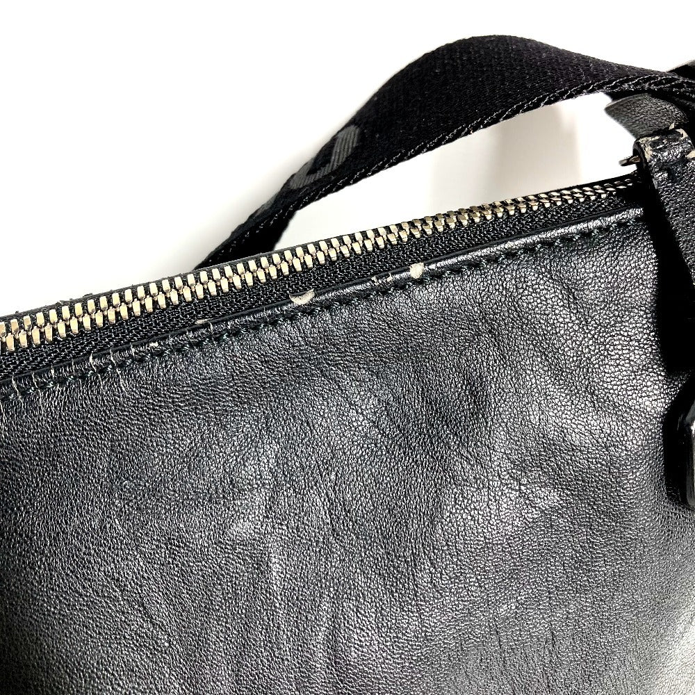 Salvatore Ferragamo logo crossbody shoulder bag in black leather. Unisex.