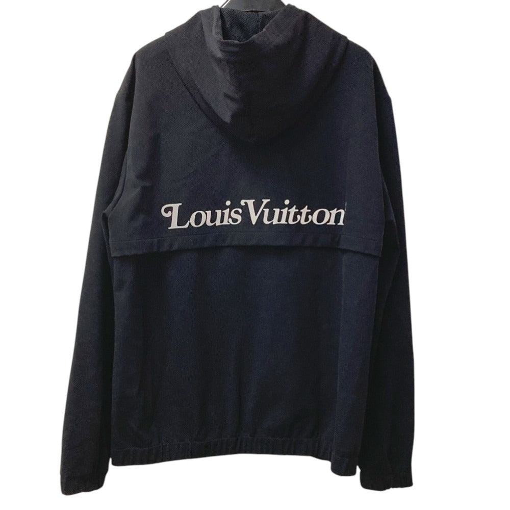 LOUIS VUITTON NIGO ニゴ メッシュ リフレクティブLVロゴジップアップパーカー フード付き フーディー アパレル 長袖 ジャケット トップス RM202M パーカー ナイロン メンズ ブラック
