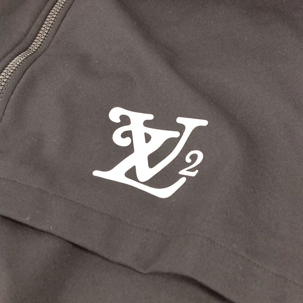LOUIS VUITTON NIGO ニゴ メッシュ リフレクティブLVロゴジップアップパーカー フード付き フーディー アパレル 長袖 ジャケット トップス RM202M パーカー ナイロン メンズ ブラック
