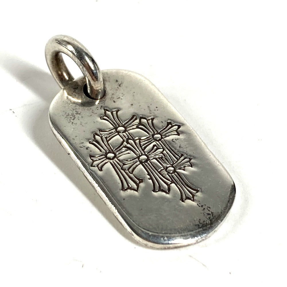 CHROME HEARTS Cemetery Cross Logo Dog Tag Necklace, Jewelry, Accessory, Pendant, SV925, Unisex, Silver