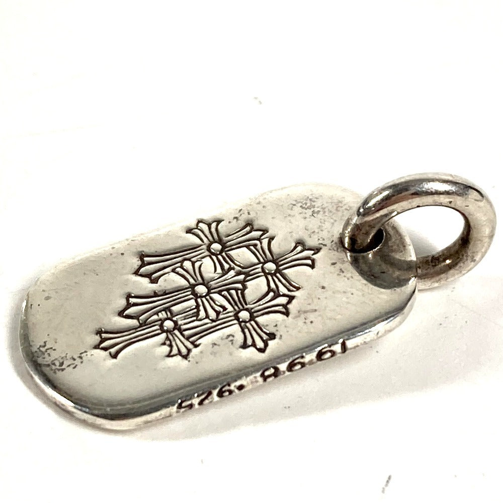 CHROME HEARTS Cemetery Cross Logo Dog Tag Necklace, Jewelry, Accessory, Pendant, SV925, Unisex, Silver