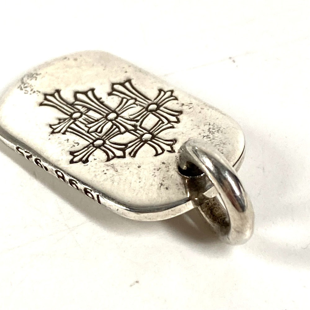 CHROME HEARTS Cemetery Cross Logo Dog Tag Necklace, Jewelry, Accessory, Pendant, SV925, Unisex, Silver