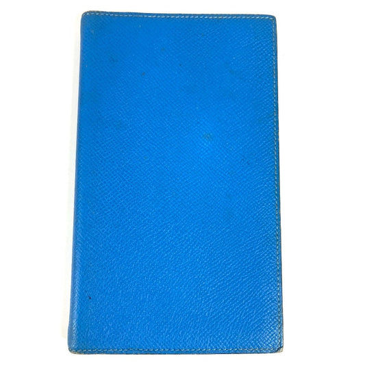 HERMES 2つ折り アジェンダ ヴィジョン アジェンダヴィジョン システム手帳 ステーショナリー ケース 手帳カバー エプソン ユニセックス ブルー