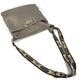 FENDI 8BT109 Selleria Logo Crossbody Shoulder Bag in Silver-Gray Leather, Unisex