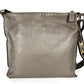FENDI 8BT109 Selleria Logo Crossbody Shoulder Bag in Silver-Gray Leather, Unisex