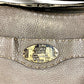 FENDI 8BT109 Selleria Logo Crossbody Shoulder Bag in Silver-Gray Leather, Unisex