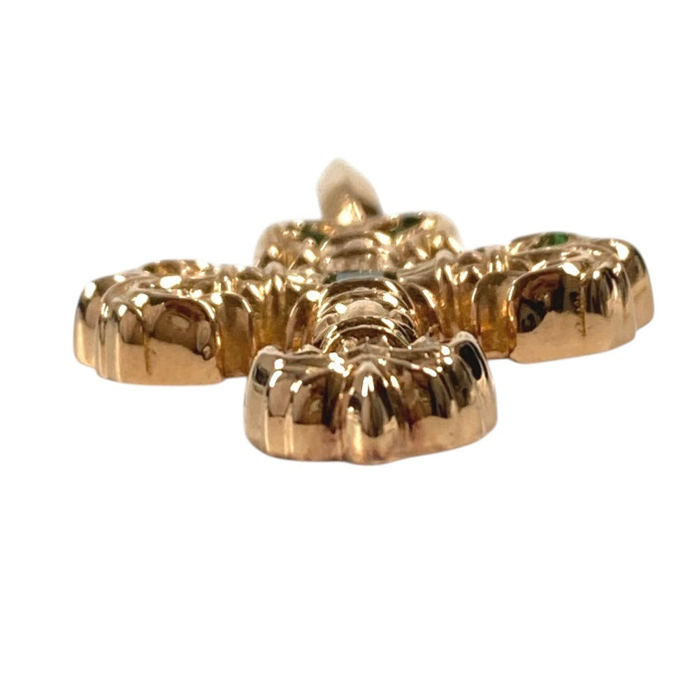 CHROME HEARTS アクセサリー ジュエリー ネックレス ペンダント CHARM FILIGREE TINY P EMRLD タイニーフィリグリー クロス PAVE エメラルド K22 22金 K22 ペンダントトップ K22 ユニセックス ゴールド