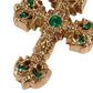 CHROME HEARTS アクセサリー ジュエリー ネックレス ペンダント CHARM FILIGREE TINY P EMRLD タイニーフィリグリー クロス PAVE エメラルド K22 22金 K22 ペンダントトップ K22 ユニセックス ゴールド