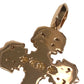 CHROME HEARTS アクセサリー ジュエリー ネックレス ペンダント CHARM FILIGREE TINY P EMRLD タイニーフィリグリー クロス PAVE エメラルド K22 22金 K22 ペンダントトップ K22 ユニセックス ゴールド