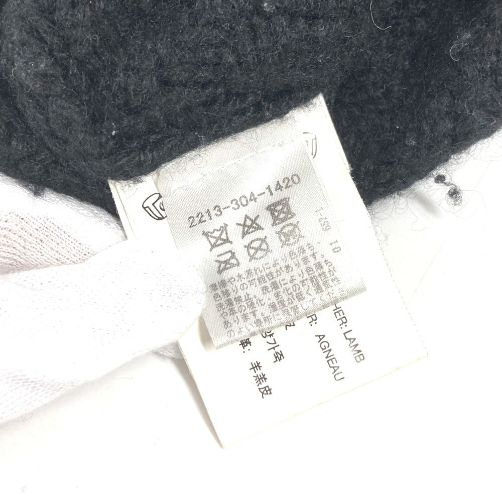 CHROME HEARTS Men's Black Long Sleeve Hoodie with Cross Patch and Leather Tag, Cashmere Knit