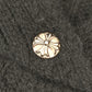 CHROME HEARTS Men's Black Long Sleeve Hoodie with Cross Patch and Leather Tag, Cashmere Knit