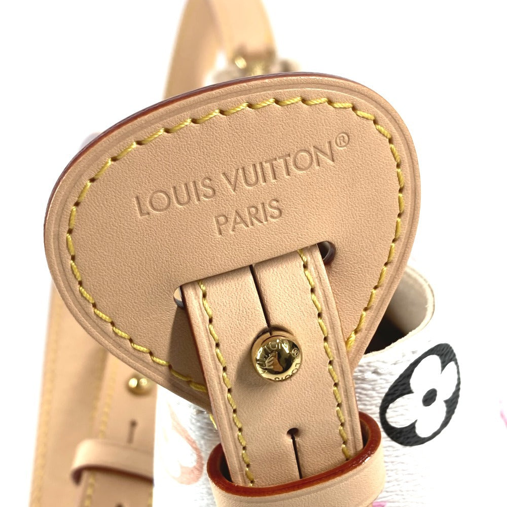 LOUIS VUITTON M13089 Monogram Multicolore by Takashi Murakami, LV×TM All-in BB Crossbody Bag with Pouch, Bucket Shoulder Bag, Monogram Multicolore Canvas, Women's, Blanc/White