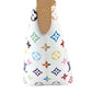 LOUIS VUITTON M13089 Monogram Multicolore by Takashi Murakami, LV×TM All-in BB Crossbody Bag with Pouch, Bucket Shoulder Bag, Monogram Multicolore Canvas, Women's, Blanc/White