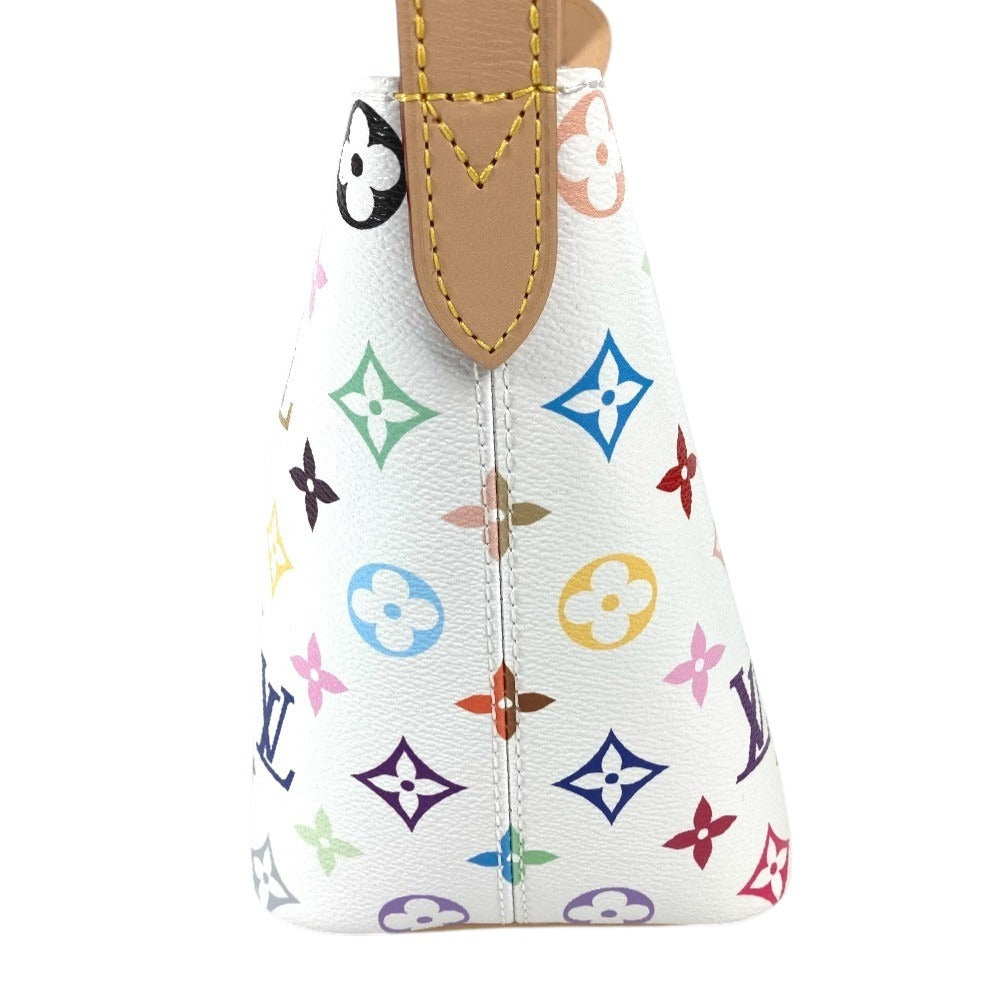 LOUIS VUITTON M13089 Monogram Multicolore by Takashi Murakami, LV×TM All-in BB Crossbody Bag with Pouch, Bucket Shoulder Bag, Monogram Multicolore Canvas, Women's, Blanc/White