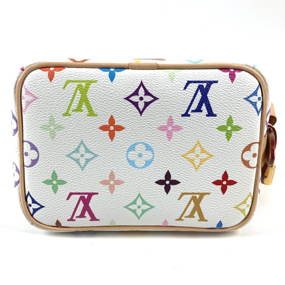 LOUIS VUITTON M13089 Monogram Multicolore by Takashi Murakami, LV×TM All-in BB Crossbody Bag with Pouch, Bucket Shoulder Bag, Monogram Multicolore Canvas, Women's, Blanc/White